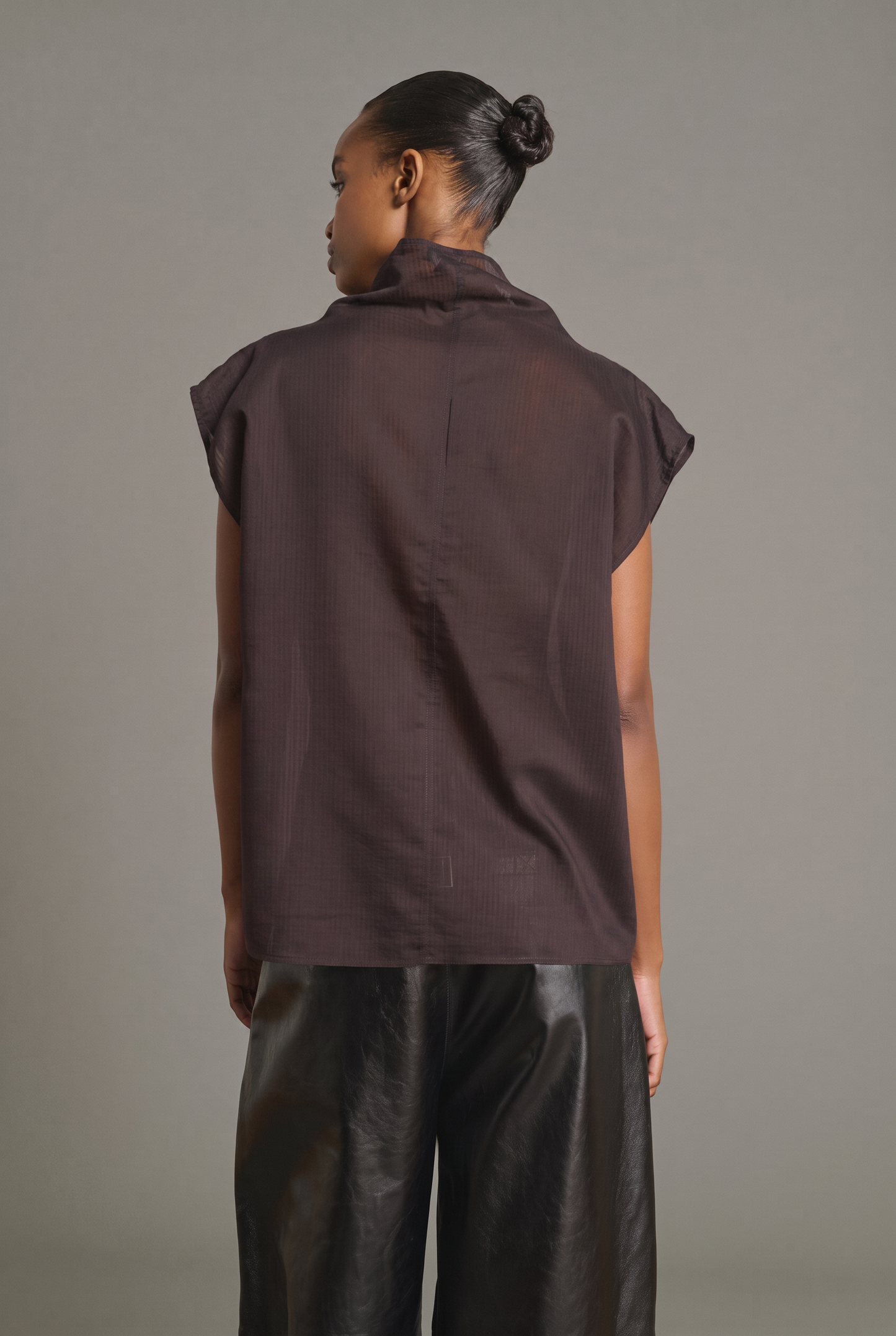 Blusa Izumi - Higo/Marrón Algodón orgánico Sin Mangas - Soeur